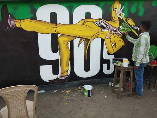 90s movie 3d painting